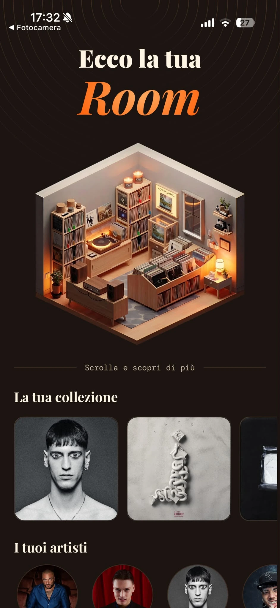 La tua Room, con la collezione e gli artisti che la abitano